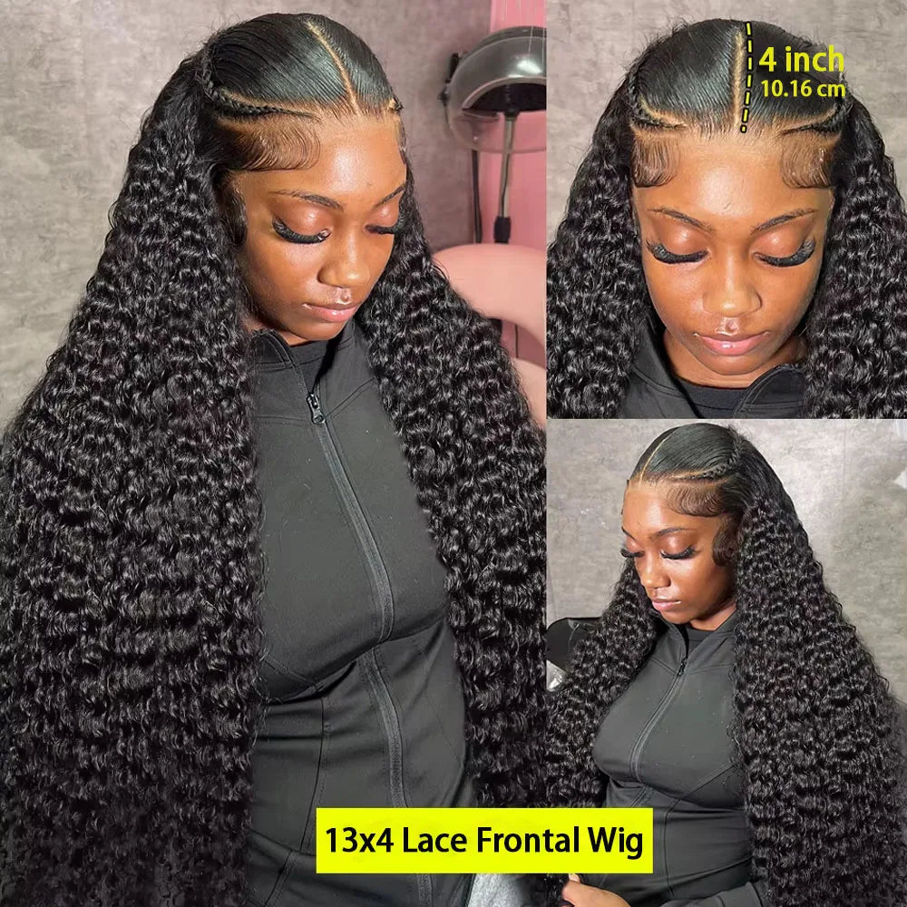 Brazilian Virgin Hair Kinky Curly HD Lace Front Wig – 250% Density