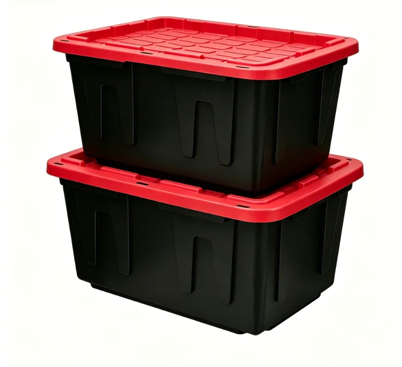 27-Gallon Heavy Duty Plastic Storage Bin – Snap Lid