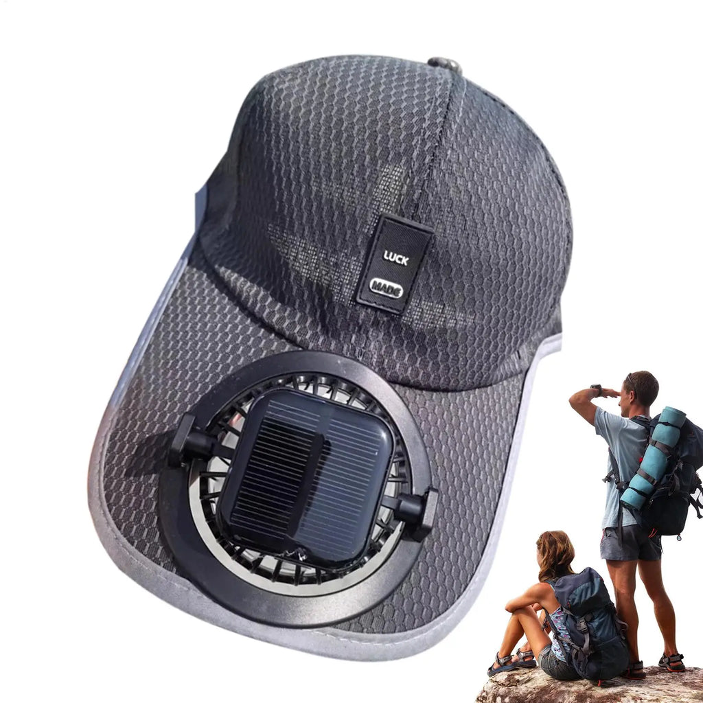 Solar-Powered Cooling Fan Baseball Cap