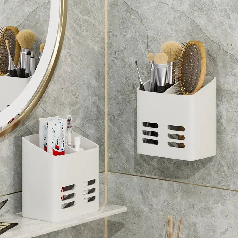 No-Drill Wall Mount Makeup Shelf