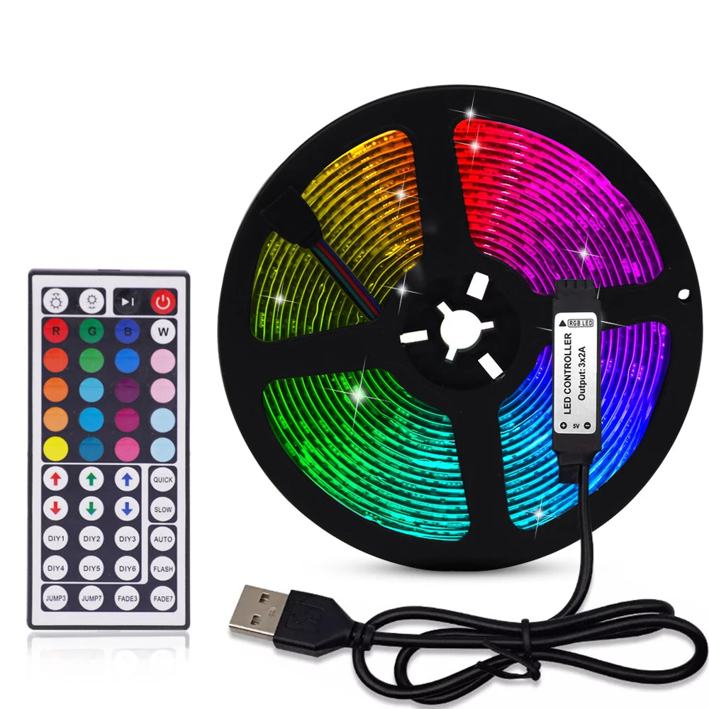 USB RGB LED Strip Light with Remote Control