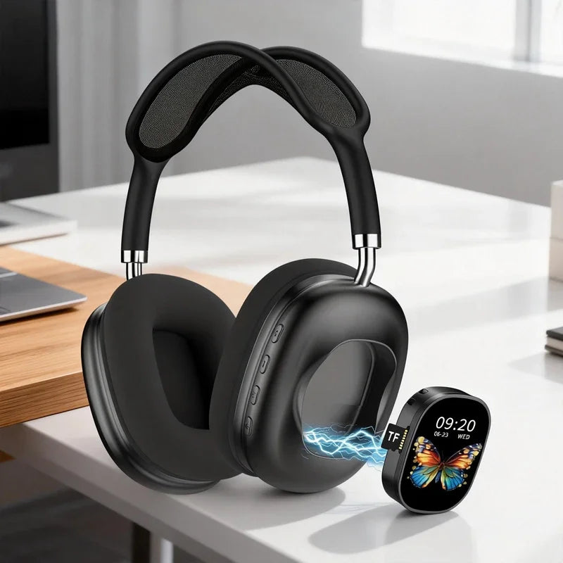 New 2-in-1 Wireless Bluetooth Headphones Detachable Smart Color Touchscreen Headset Portable Mini Speaker for Music Calls