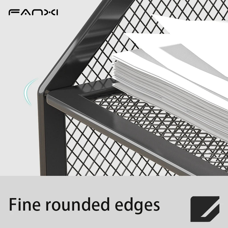 3-Tier Mesh Desk File Organizer