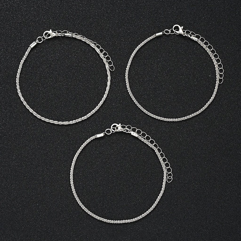 Boho Butterfly & Pearl Anklet Set – 5 Pieces