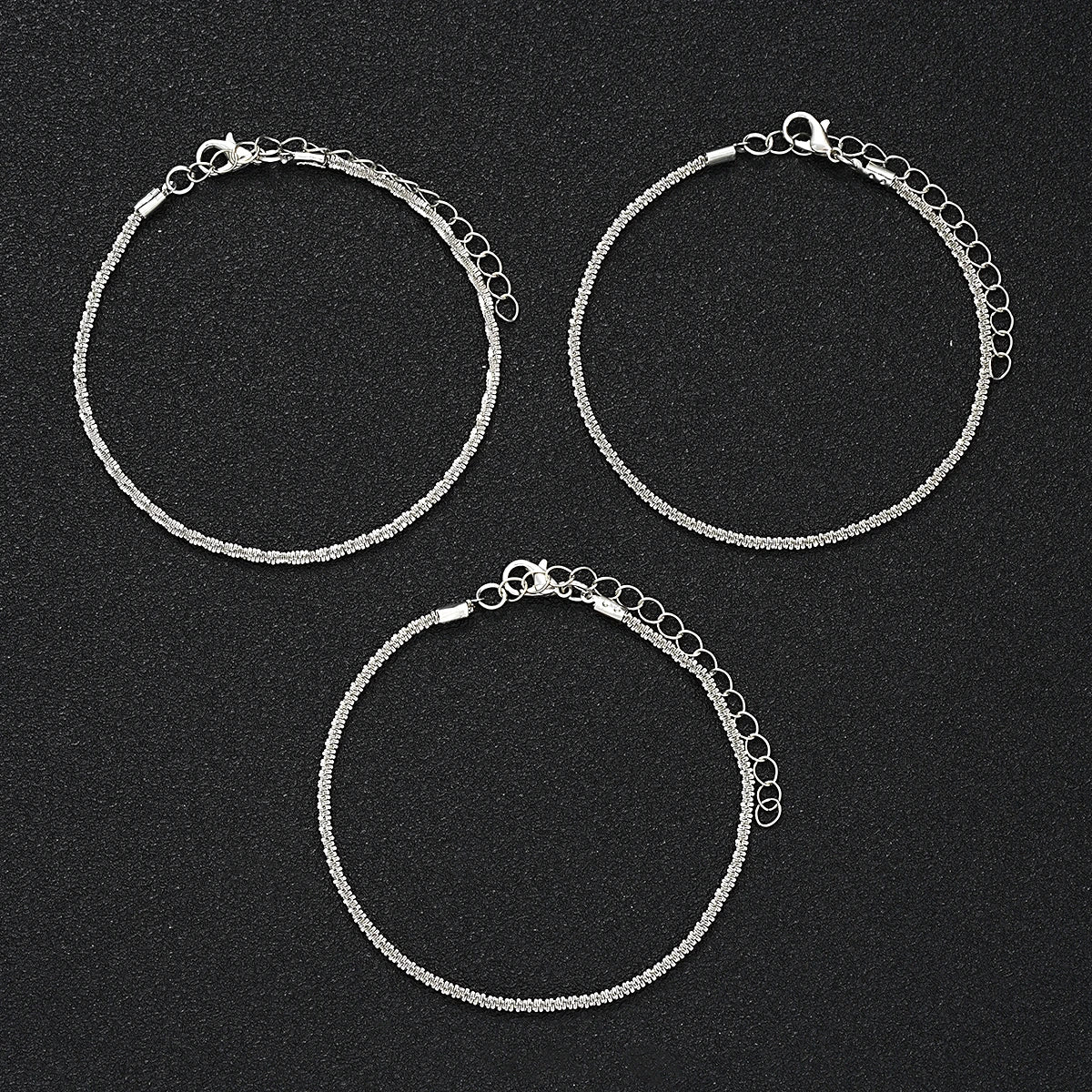 Boho Butterfly & Pearl Anklet Set – 5 Pieces