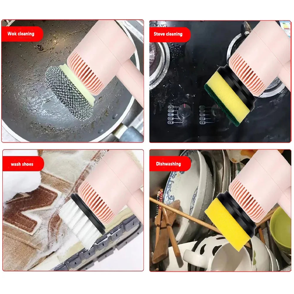 3-in-1 USB Rechargeable Electric Cleaning Brush