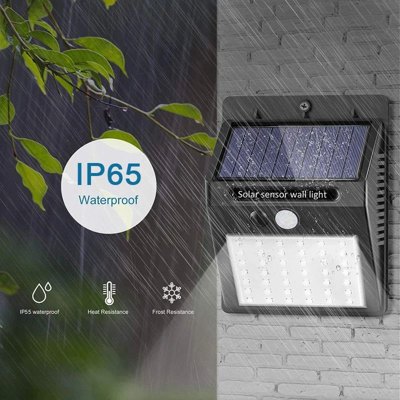 Solar LED Motion Sensor Wall Light – Outdoor Waterproof