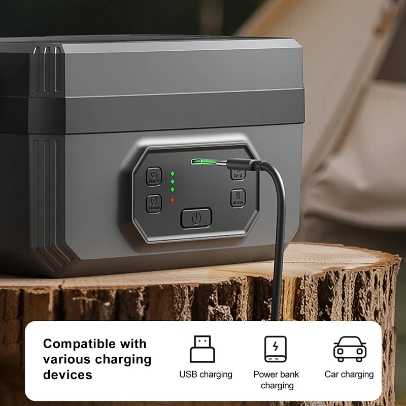 Portable Electric Lunch Box with 1600ML Capacity Rechargeable 6Speed Constant Temperature Outdoor Lunch Box with 304 Inner Liner