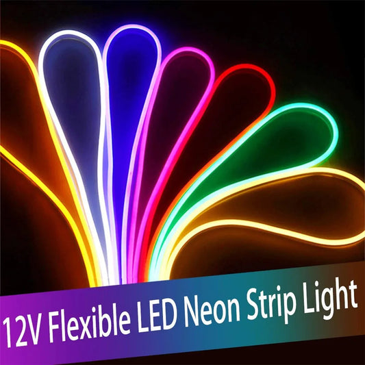 DC 12V Strip LED Light Waterproof SMD 2835  Flexible LED Neon Lights For Home Decoration warm white 1M 2M 5M Neon Strip led