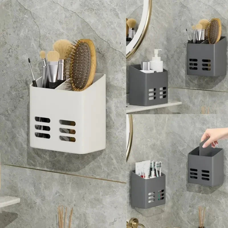 No-Drill Wall Mount Makeup Shelf