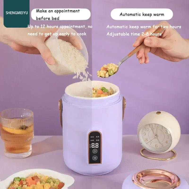 Smart Electric Stew Pot Portable Soup Insulation Bucket Rice Noodles Porridge Stew Skillet Cup Heater Boiler Lunch Box Office