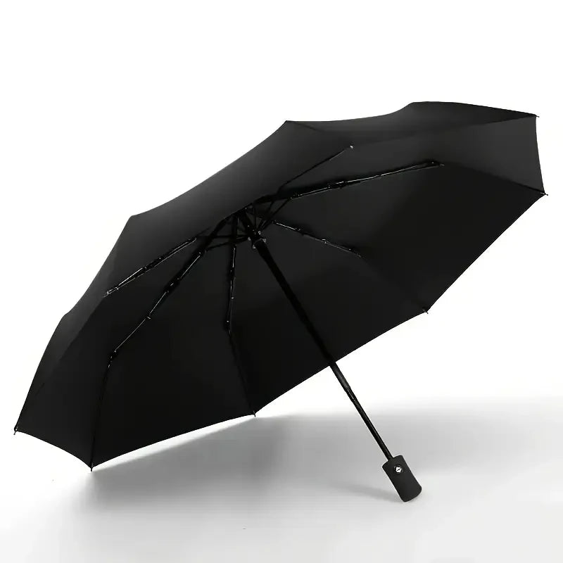 8-Rib Automatic High Quality Umbrella - One-Touch Open/Close, Compact Foldable Design for Men & Women, Navy & Black, Business &
