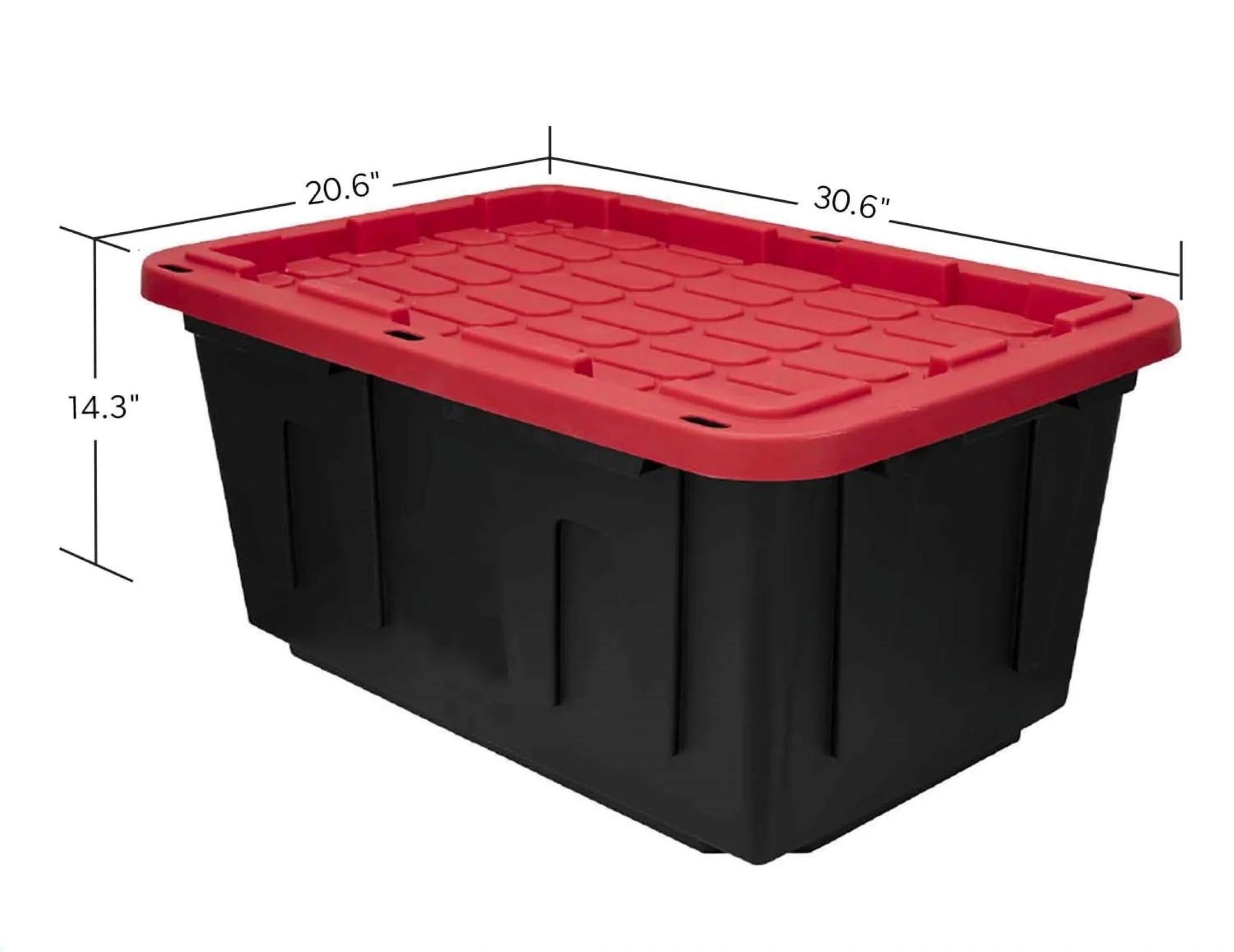 27-Gallon Heavy Duty Plastic Storage Bin – Snap Lid