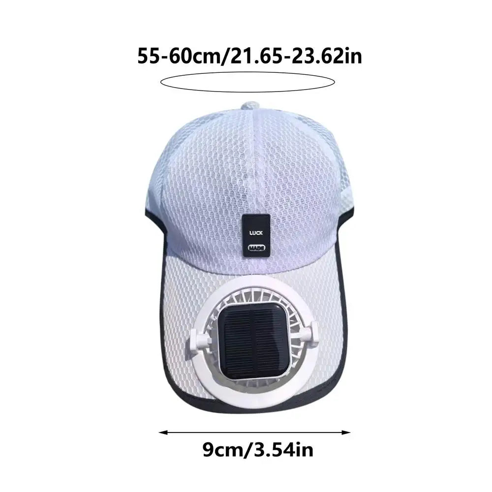 Solar-Powered Cooling Fan Baseball Cap