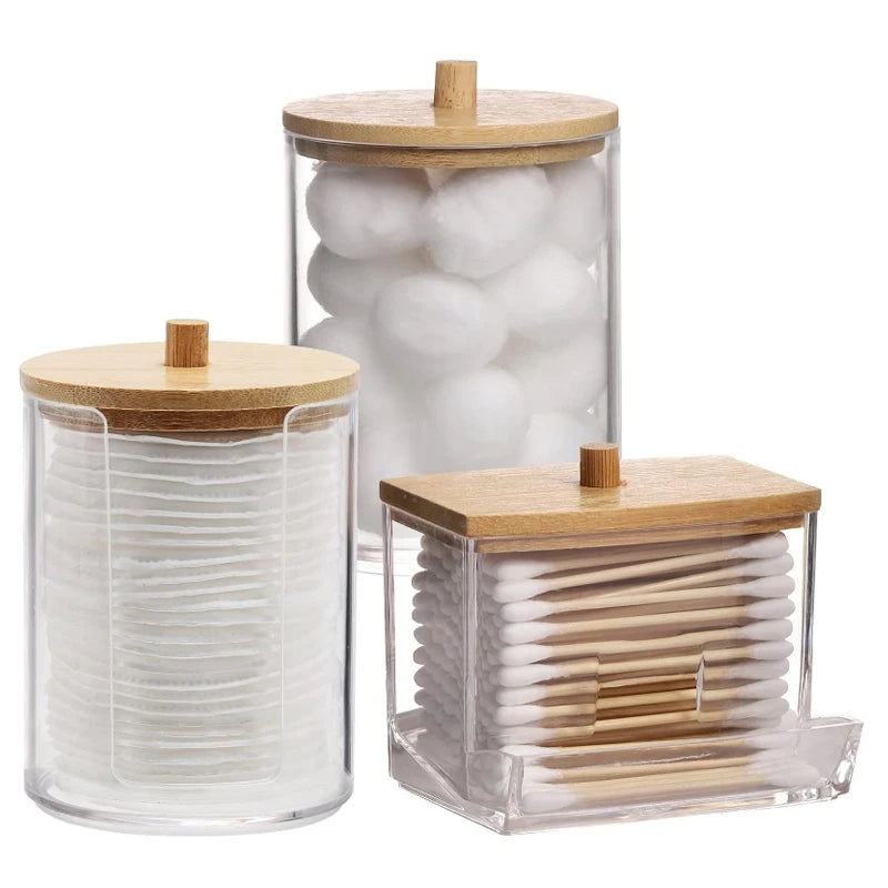 Qtip & Cotton Ball Bathroom Organizer Set