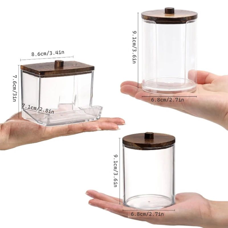 Qtip & Cotton Ball Bathroom Organizer Set