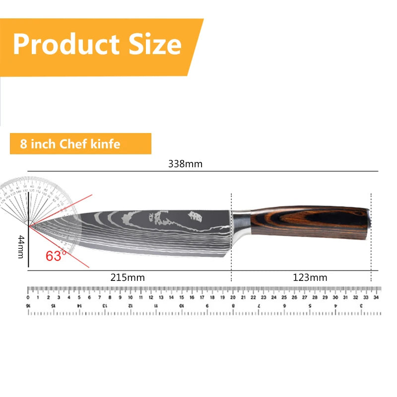 Japanese Stainless Steel Chef Knife Set