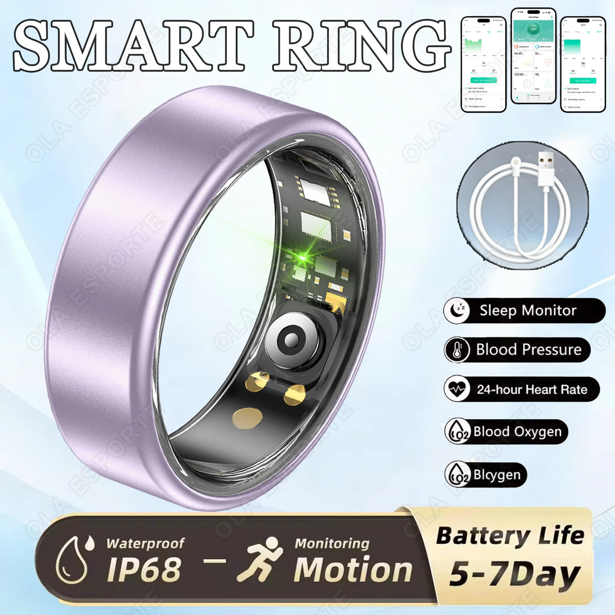 Smart Fitness Tracking Ring