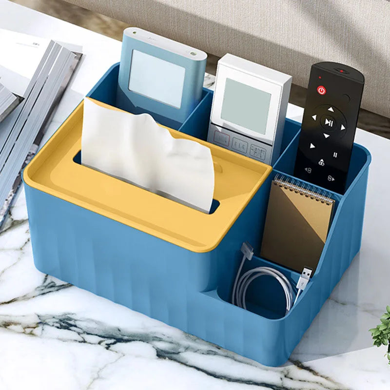 6-Section Desk Organizer with Tissue Holder