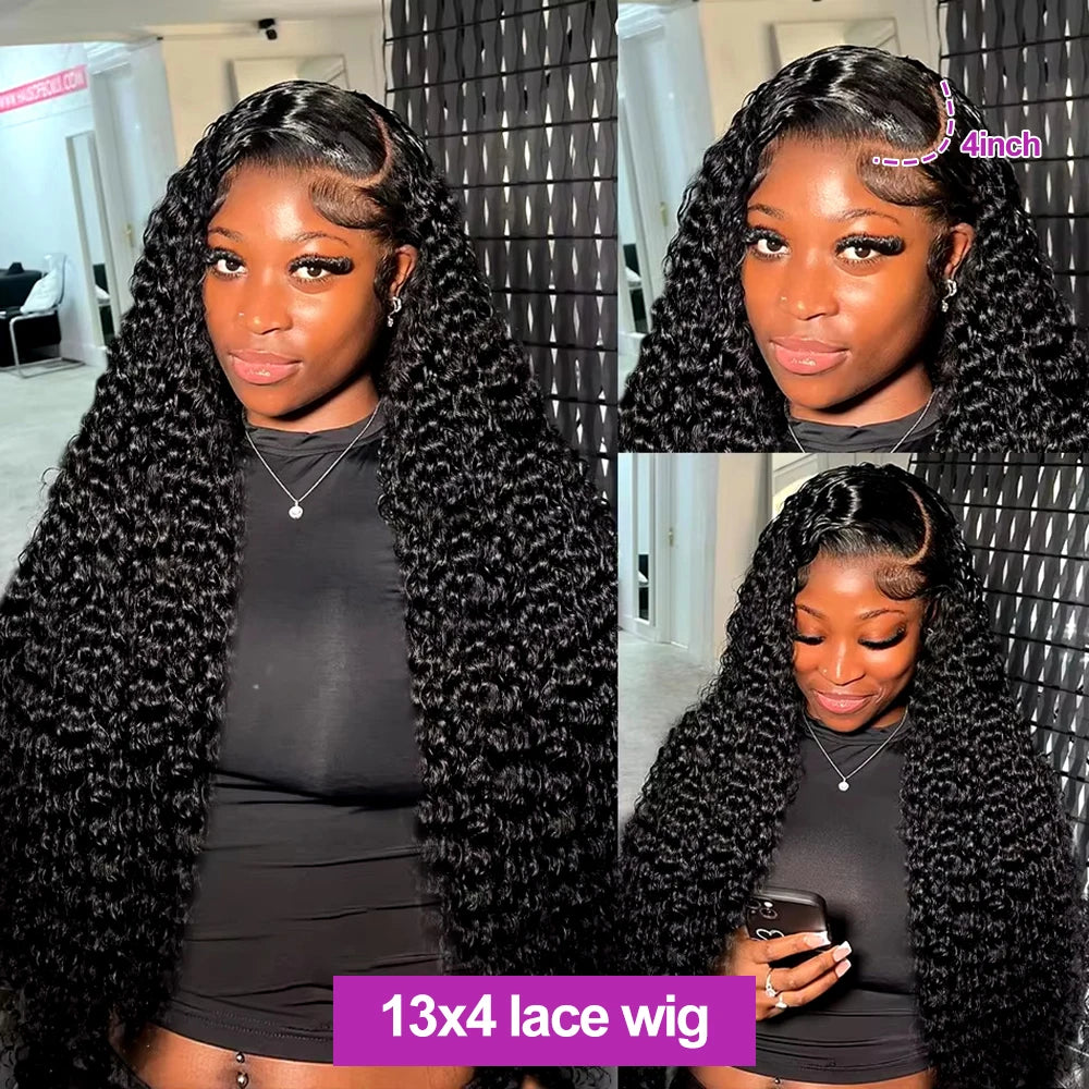 Deep Wave HD Lace Frontal Human Hair Wig – 250% Density