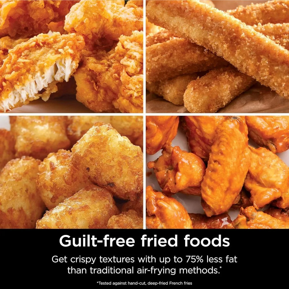 Ninja Air Fryer 6.5 QT Pro XL Capacity fits 9lbs of Wings  6-in-1 Max Crisp Reheat & Dehydrate Nonstick Basket Crisper Plate