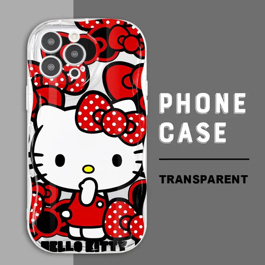 Cute Sanrio Hello Kitty Case for iPhone 17 Air 14 12 Mini 11 15 Plus 16 Pro Max 16e 13 XS X Soft Phone Cover