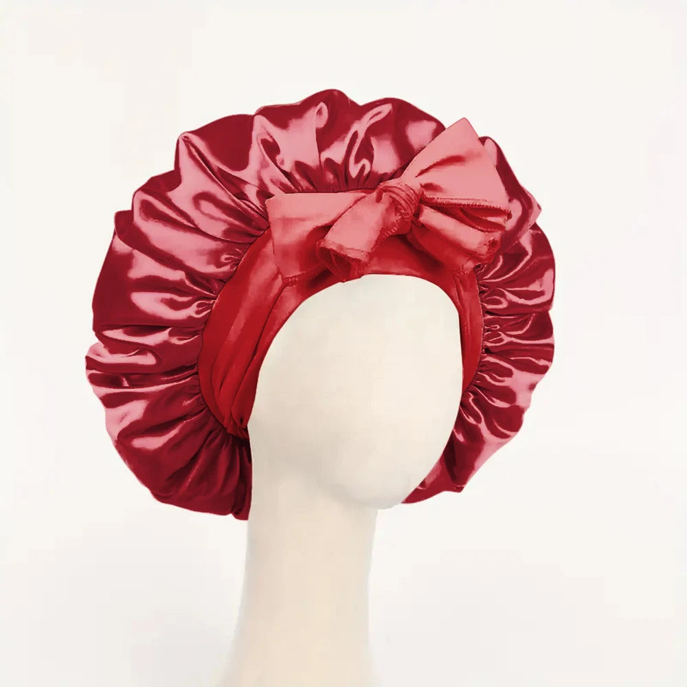 Adjustable Satin Silk Sleep Bonnet