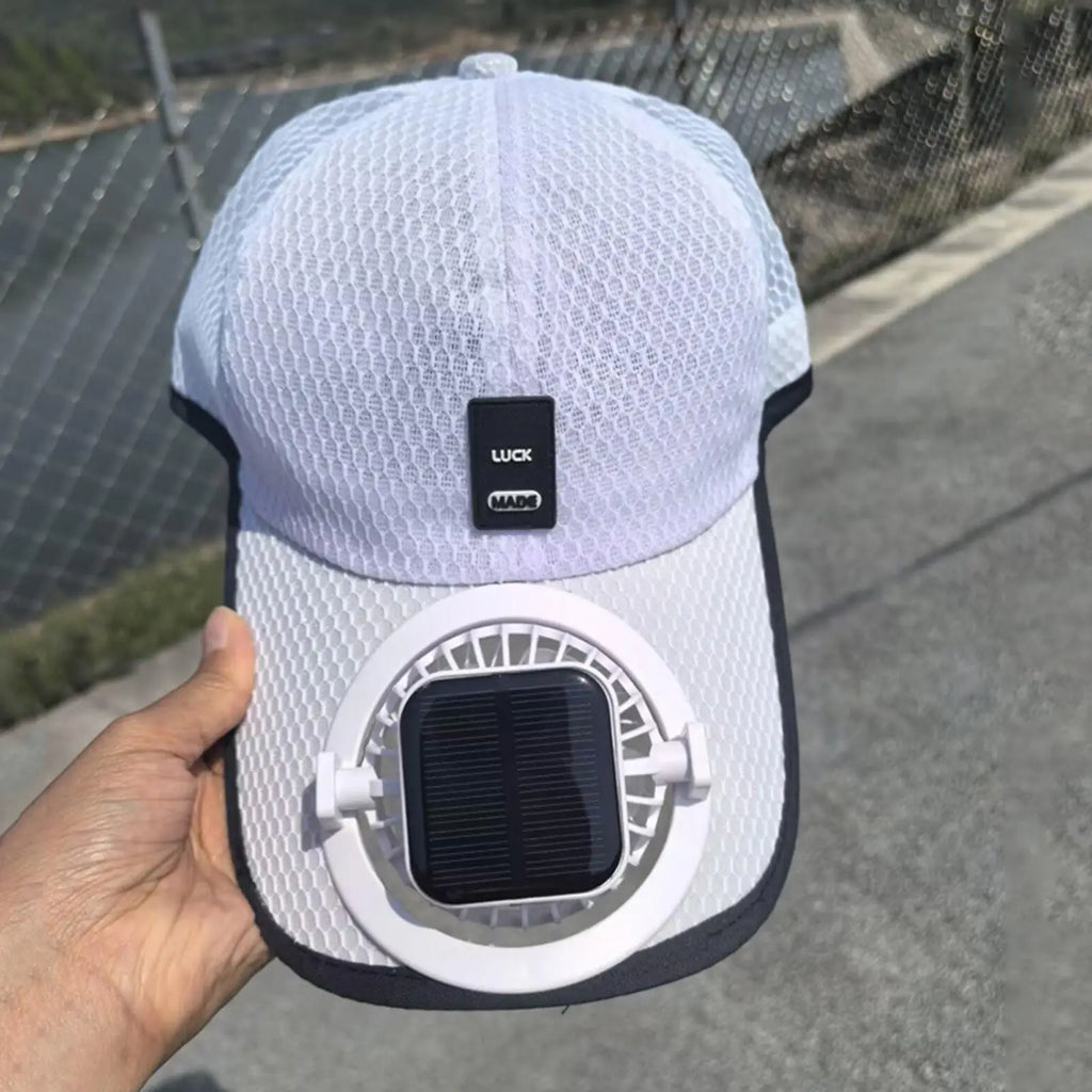 Solar-Powered Cooling Fan Baseball Cap