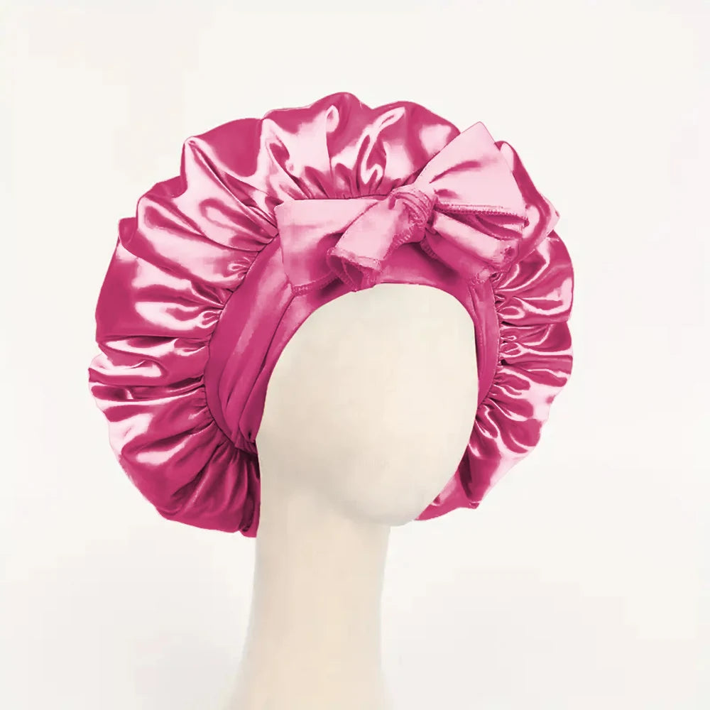 Adjustable Satin Silk Sleep Bonnet