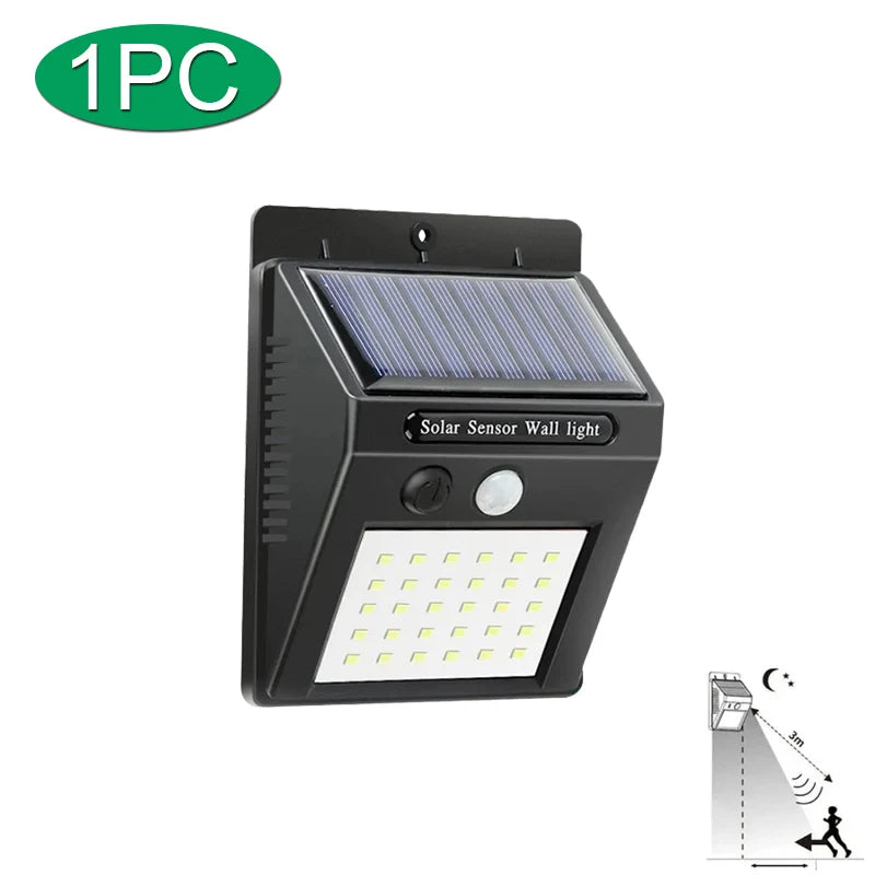 Solar LED Motion Sensor Wall Light – Outdoor Waterproof