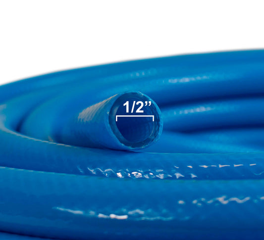 Blue Water Hose Pipe 1/2in Kink Resistant Watering Hose Outdoor Hose Accessory