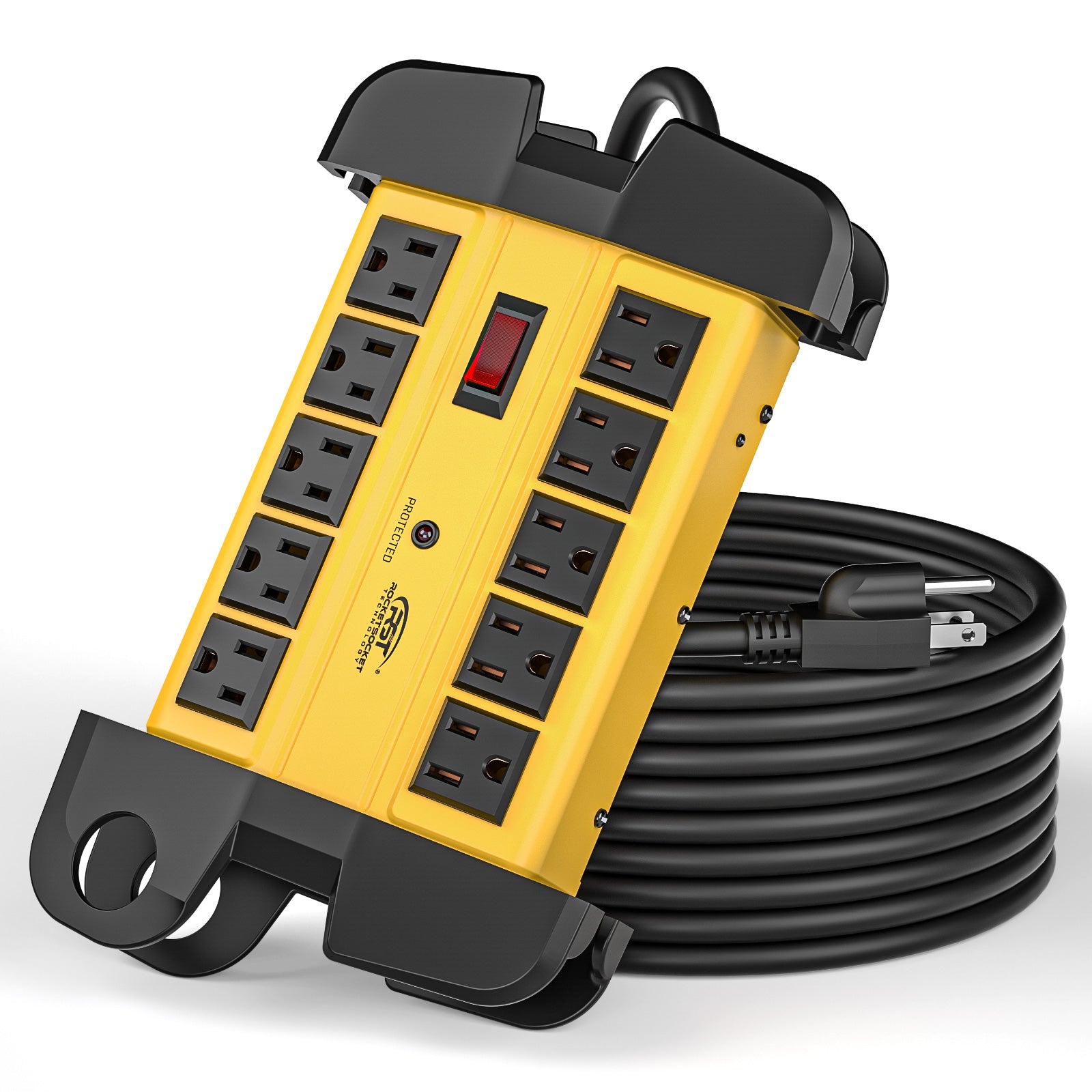 10-Outlet Heavy Duty Surge Protector Power Strip – 2800 Joules